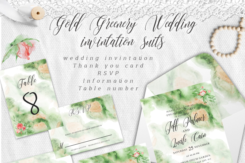 gold-greenery-floral-watercolor-wedding-invitation-suite
