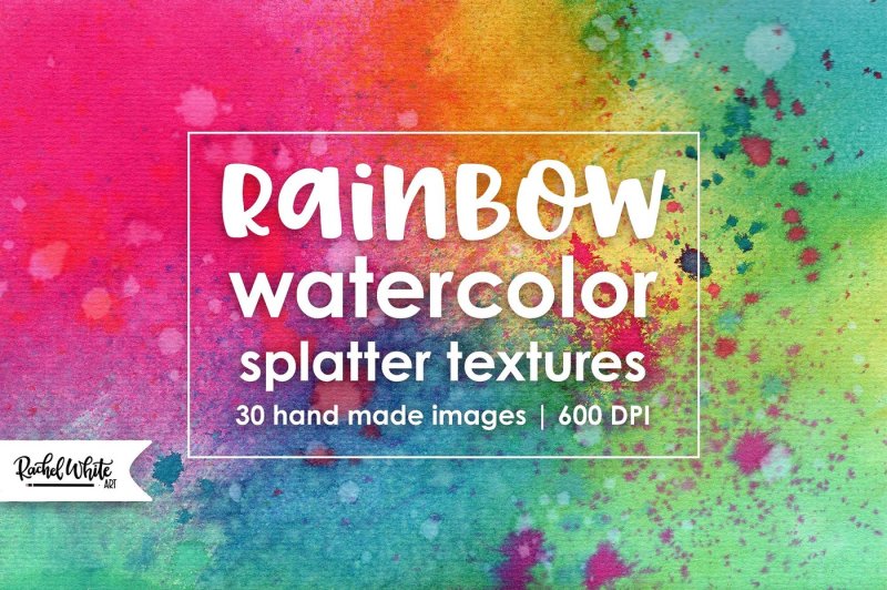 rainbow-watercolor-splatter-textures
