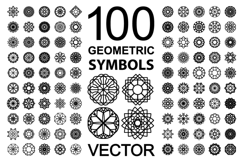 100-geometric-symbols