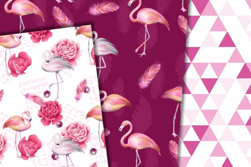 flamingo-digital-paper