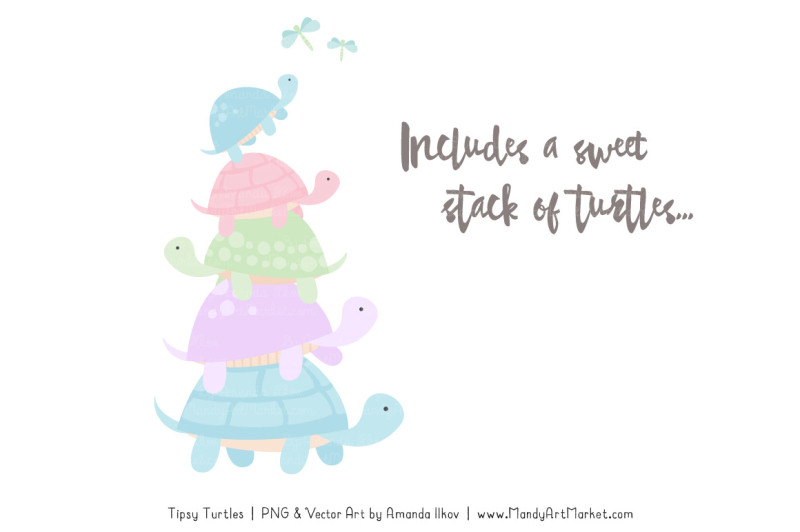 sweet-stacks-tipsy-turtles-stack-clipart-in-pastel