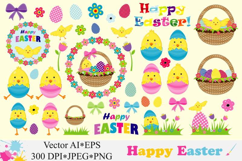 happy-easter-clipart-cute-easter-chick-basket-eggs-vector-graphics