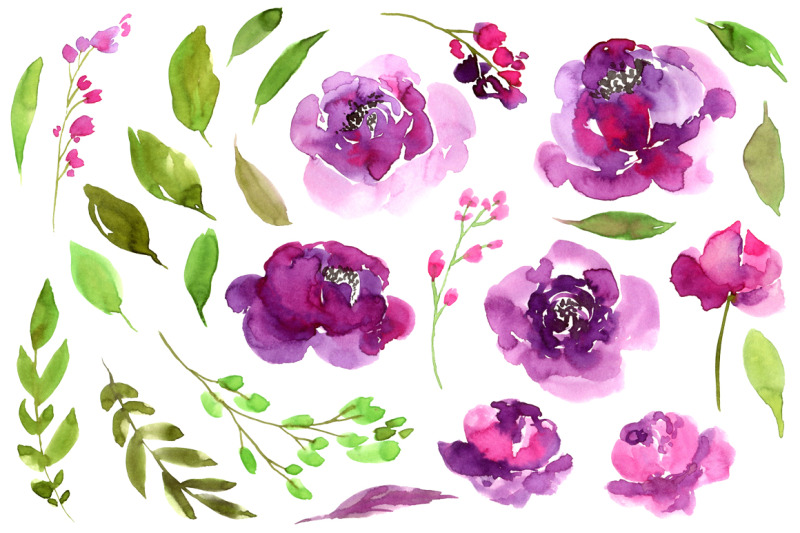 ultraviolet-watercolor-purple-violet-png-collection