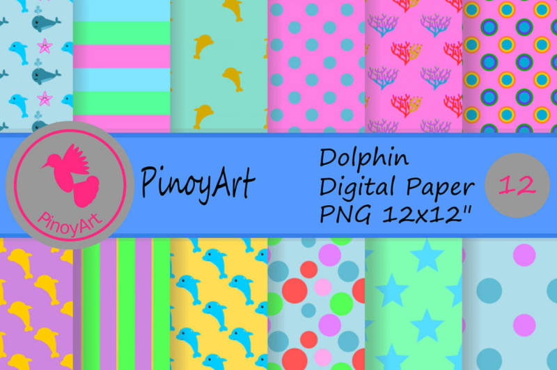 dolphin-digital-paper-dolphin-scrapbook-paper-dolphin-paper-digital