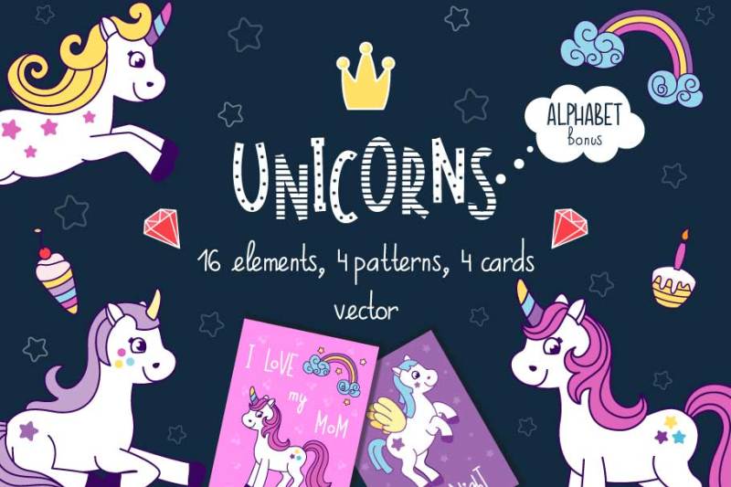 unicorns-vector-collection
