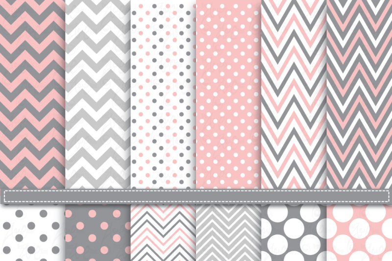 chevron-and-polka-dot-digital-paper