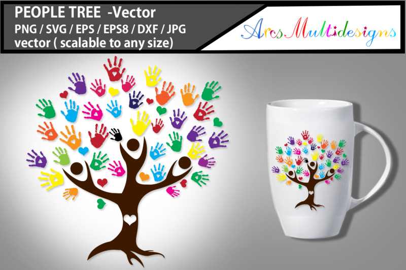 people-tree-vector-clipart-people-tree-silhouette-hand-prints