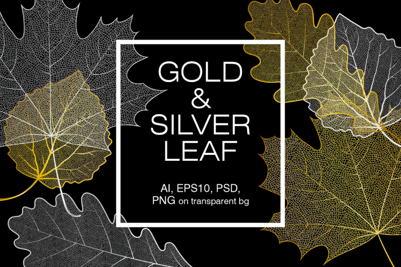 gold-and-silver-skeleton-leaves