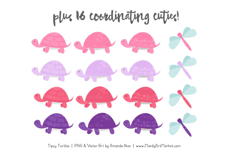 sweet-stacks-tipsy-turtles-stack-clipart-in-pink-and-purple