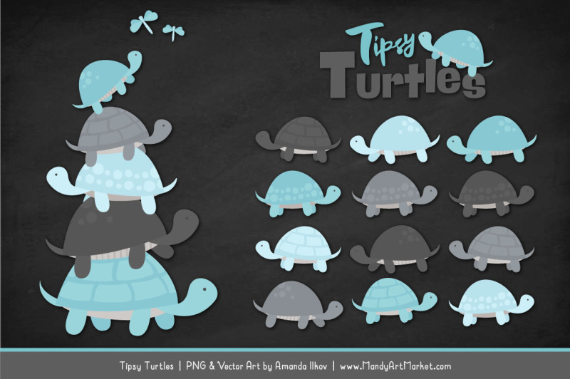 sweet-stacks-tipsy-turtles-stack-clipart-in-soft-blue-and-pewter