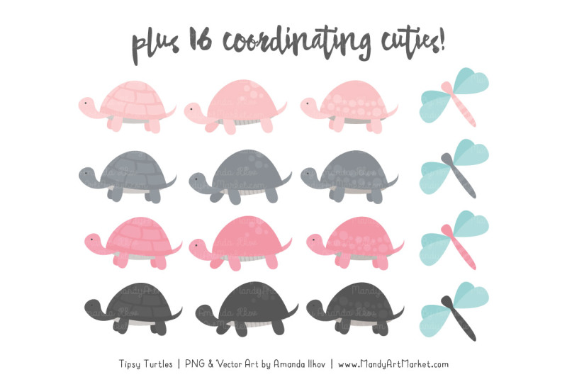 sweet-stacks-tipsy-turtles-stack-clipart-in-soft-pink-and-pewter