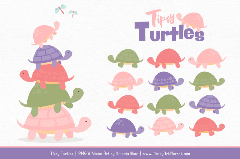 sweet-stacks-tipsy-turtles-stack-clipart-in-wildflowers