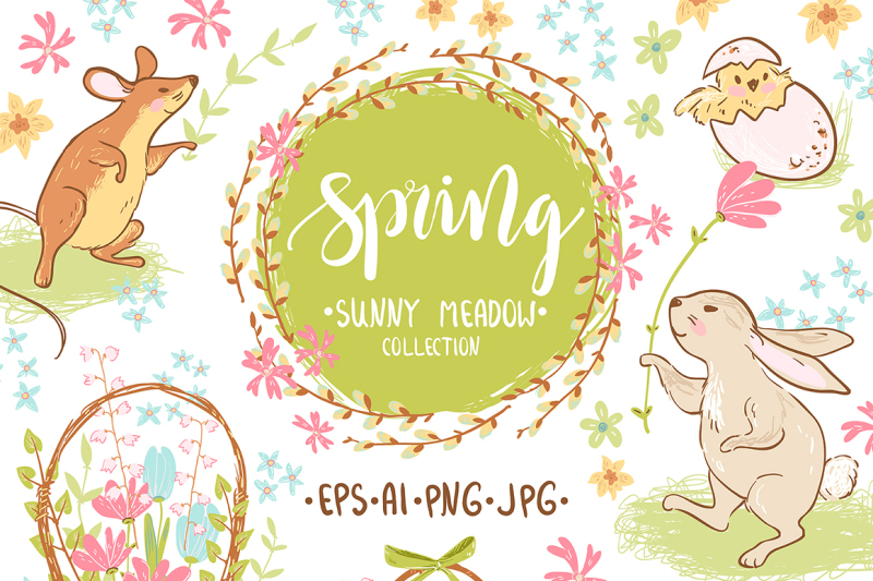 spring-meadow-graphic-set