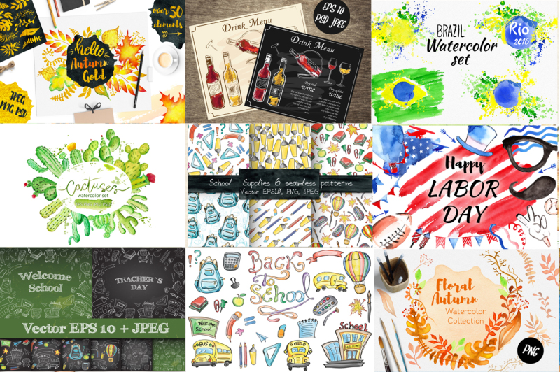 All Shop Bundle Over 100 Products In One By Evgeniiasart Thehungryjpeg Com