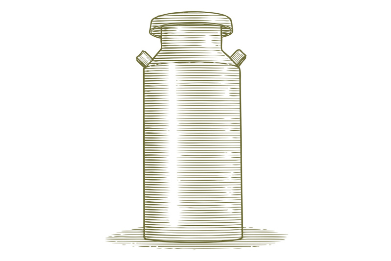 woodcut-milk-can