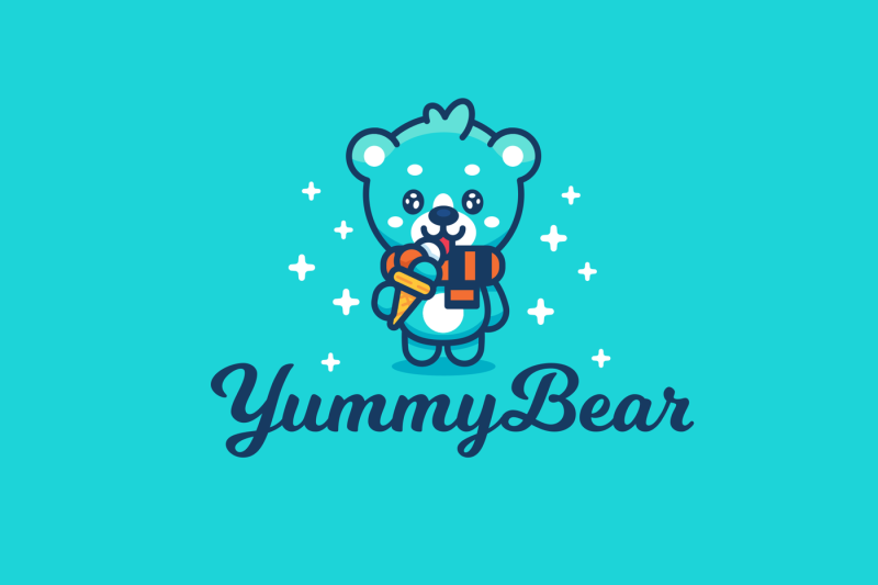 yummy-bear-cute-logo
