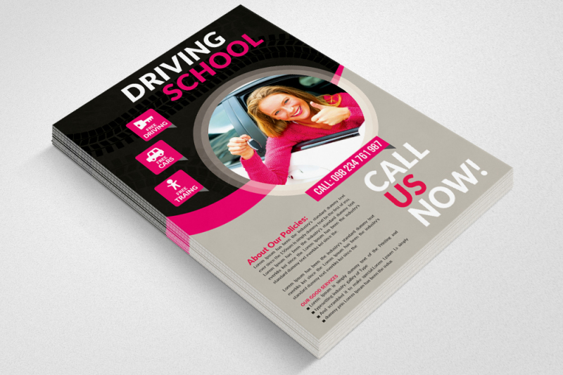 driving-learning-school-flyer-templates