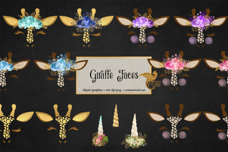 giraffe-faces-clipart