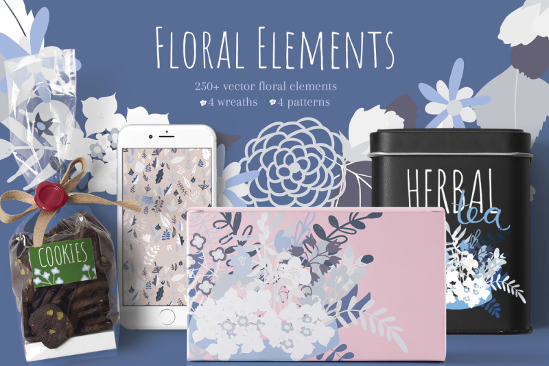 vector-floral-elements-set