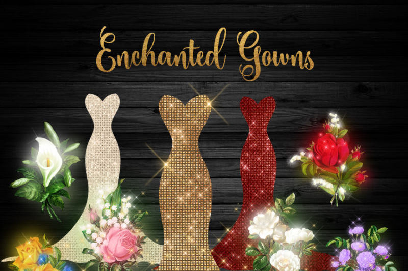 enchanted-gowns-glipart