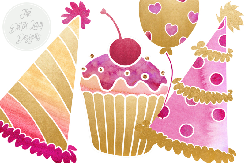 party-and-cake-clipart-set