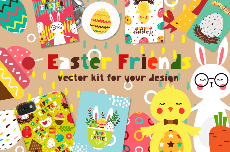 easter-friends-vector-kit