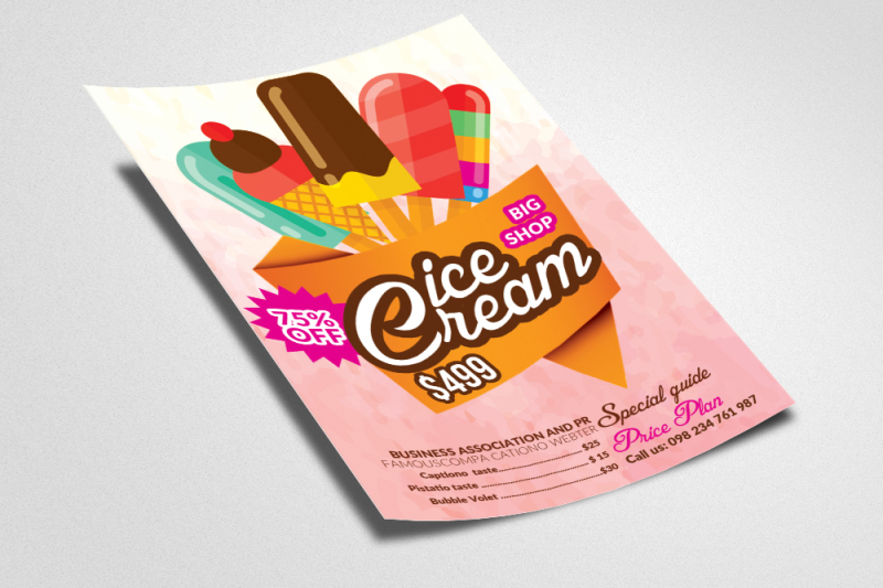 Download Ice Cream Sale Psd Flyer Templates By Designhub ...