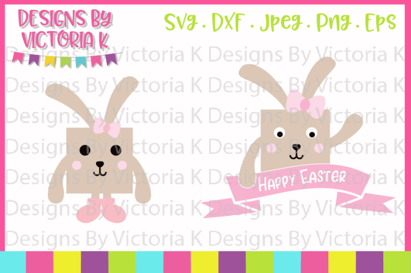 Download Easter svg, Box Bunnies, SVG, DXF, Cricut and Silhouette Cut Files By Designs By Victoria K ...
