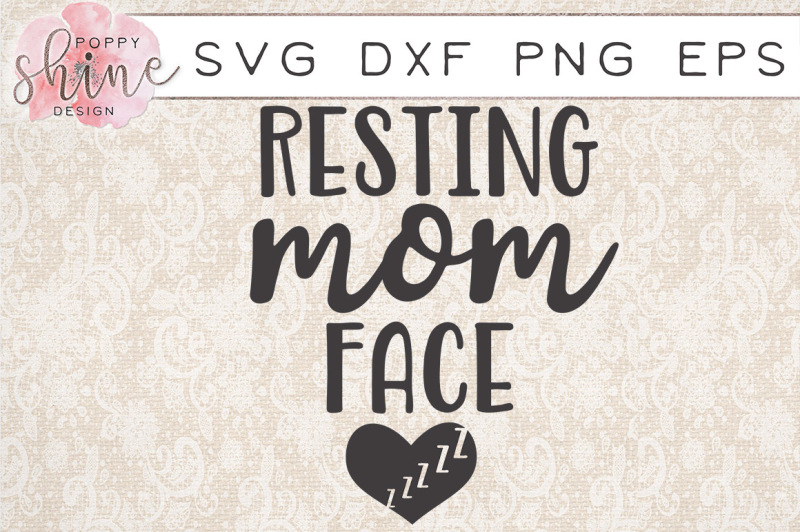 resting-mom-face-svg-png-eps-dxf-cutting-files