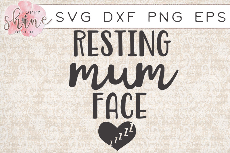 resting-mum-face-svg-png-eps-dxf-cutting-files