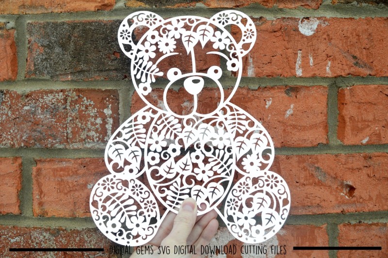 Download Teddy Bear Paper Cut SVG / DXF / EPS Files By Digital Gems ...