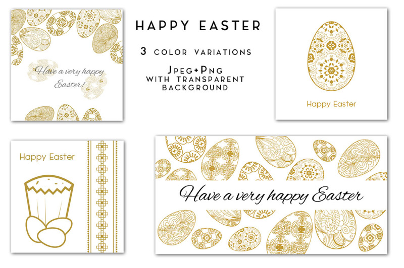 happy-easter-gold-cards-collection