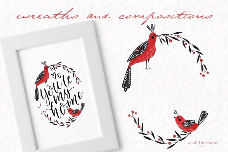 lovebirds-folk-art-graphics-set-with-patterns-elements-and-wreaths