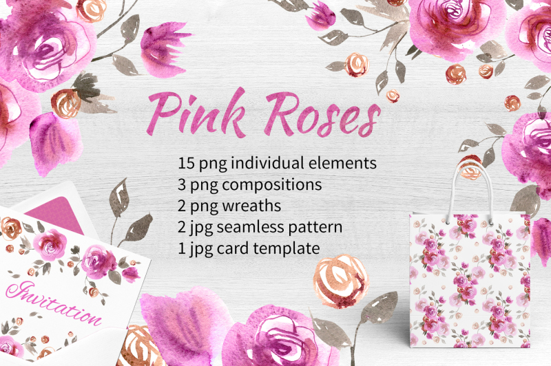 watercolor-pink-roses