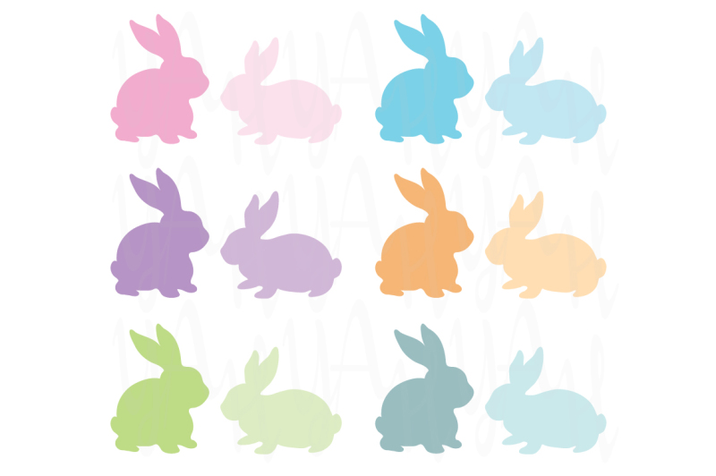 colorful-bunny-silhouette