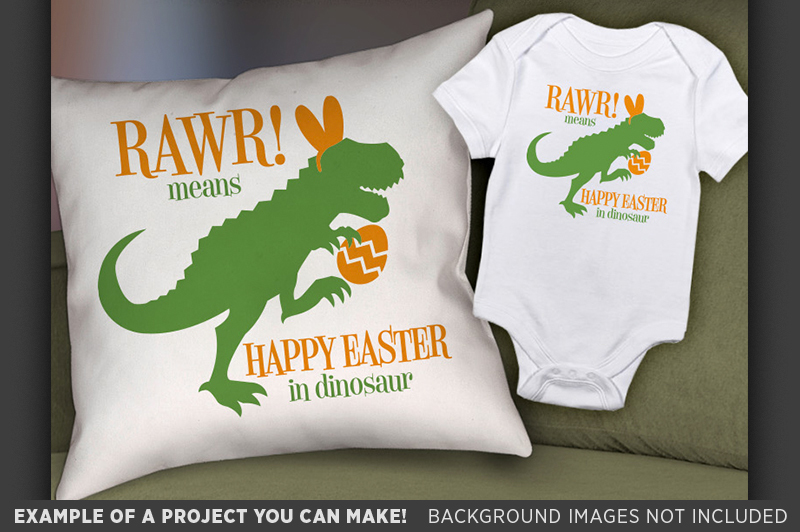 Rawr Means Happy Easter In Dinosaur Svg Easter Dinosaur Svg 4015 By Tizzy Labs Thehungryjpeg Com