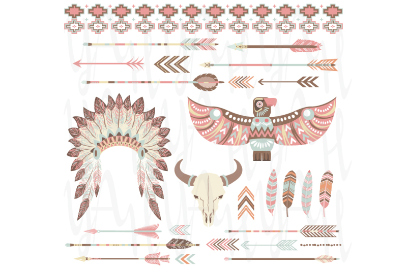 tribal-indian-clip-art-collections
