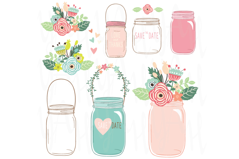 wedding-flower-mason-jar