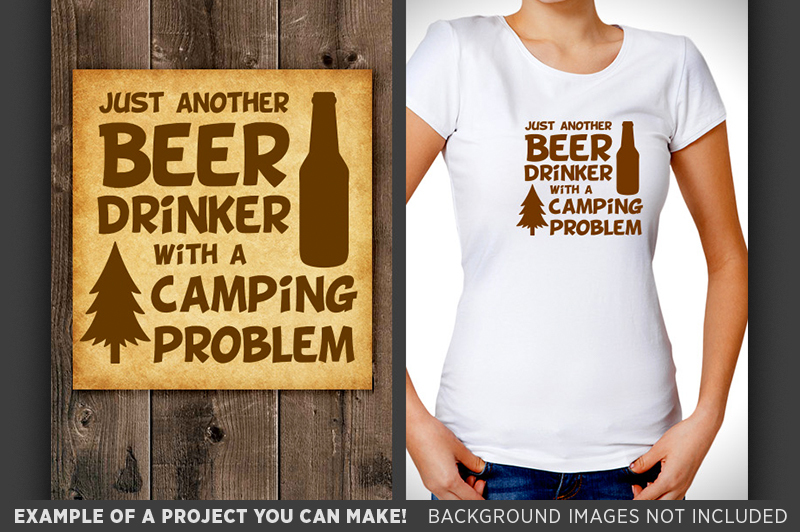 Download Just Another Beer Drinker With A Camping Problem Svg Beer Bottle 641 By Tizzy Labs Thehungryjpeg Com