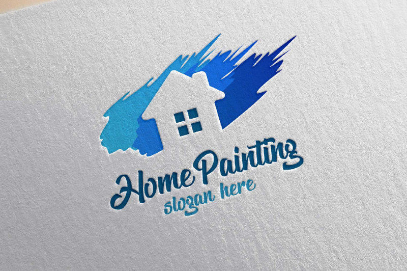 home-painting-vector-logo-design
