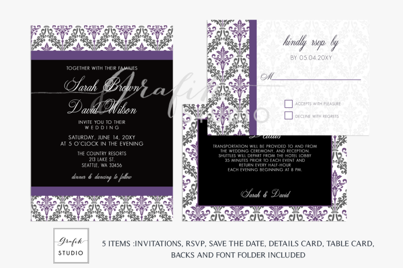 purple-and-black-damask-wedding-invitation-template