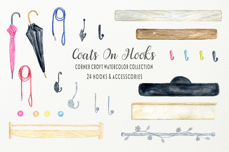 watercolor-coats-on-coat-rack