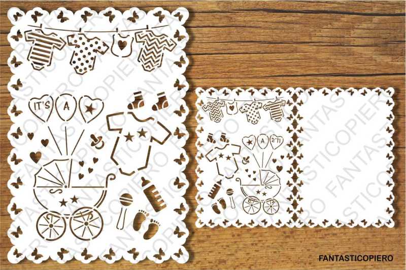 Download Baby Shower card SVG files. By FantasticoPiero | TheHungryJPEG.com