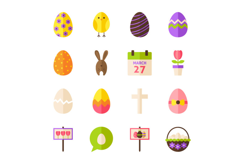 happy-easter-vector-isolated-objects