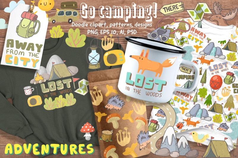 camping-clipart-patterns-designs