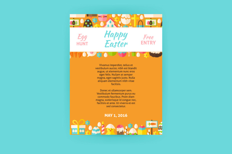 happy-easter-vector-flat-posters