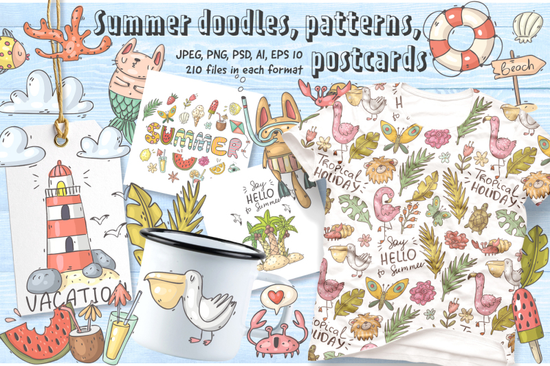 big-set-of-summer-doodles