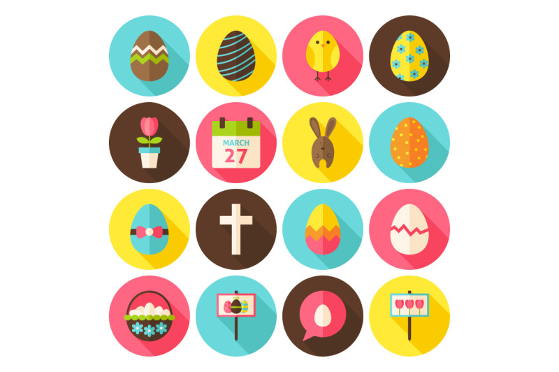 happy-easter-vector-flat-icons