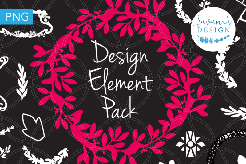 design-element-pack-wreaths-borders-frames-ornamental-assets