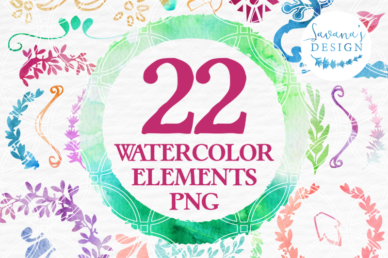 watercolor-element-pack-frames-borders-assets-flourishes-wreaths